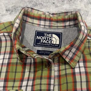 The North Face Olive Green Plaid Button-Down Shirt